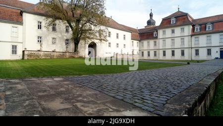 Schloss Fasanerie, Schlossanlage aus dem Jahr 1700s, bei Fulda, Innenhof, Eichenzell, Deutschland Stockfoto