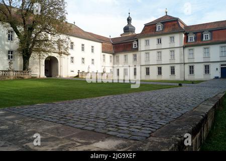 Schloss Fasanerie, Schlossanlage aus dem Jahr 1700s, bei Fulda, Innenhof, Eichenzell, Deutschland Stockfoto