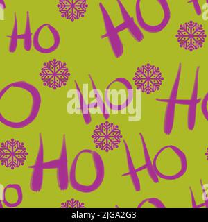 Weihnachten nahtlose Santa ho ho ho ho Muster für Neujahr Geschenke und Geschenkpapier und Notizbücher und Zubehör und Kinder. Hochwertige Illustration Stockfoto