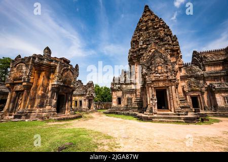 Prasat hin Khao Phanom rung, Khmer Tempel, Buri RAM, Buriram, Isan (Isaan), Thailand, Südostasien, Asien Stockfoto