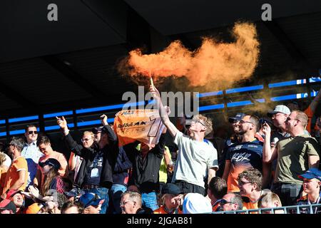 Spielberg, Österreich. 08.. Juli 2022. Unterstützer während des Großen Preises von Österreich 2022 - Qualifying, Formel-1-Meisterschaft in Spielberg, Österreich, Juli 08 2022 Quelle: Independent Photo Agency/Alamy Live News Stockfoto