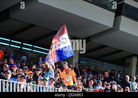 Spielberg, Österreich. 08.. Juli 2022. Unterstützer während des Großen Preises von Österreich 2022 - Qualifying, Formel-1-Meisterschaft in Spielberg, Österreich, Juli 08 2022 Quelle: Independent Photo Agency/Alamy Live News Stockfoto
