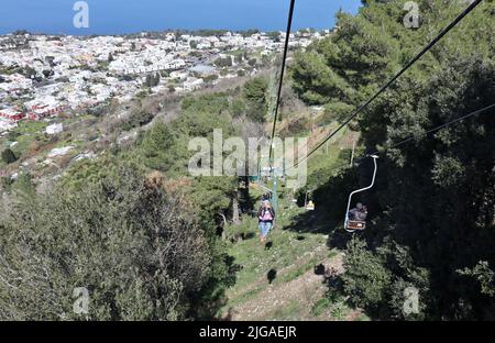 Anacapri - Panorama dalla Seggiovia Monte Solaro Stockfoto