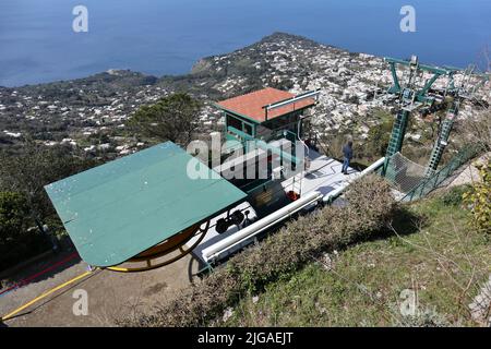 Anacapri - Panorama dalla stazione di arrivo della Seggiovia Monte Solaro Stockfoto