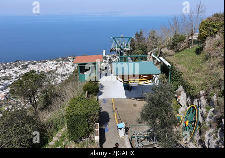 Anacapri - Panorama della Seggiovia Monte Solaro dalla cima Stockfoto