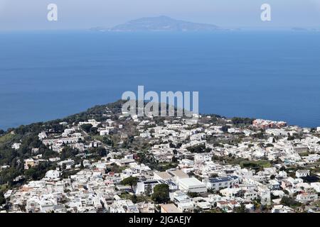 Anacapri - Panorama di Ischia dalla Seggiovia Monte Solaro Stockfoto