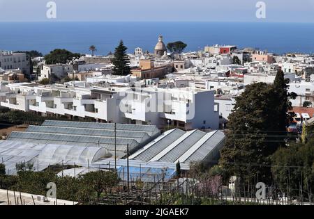 Anacapri - Scorcio del borgo dalla seggiovia Monte Solaro Stockfoto