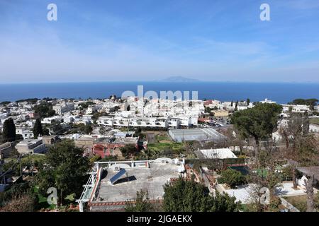 Anacapri - Scorcio del paese dalla seggiovia Monte Solaro Stockfoto