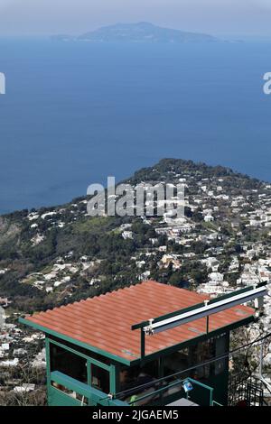 Anacapri - Scorcio di Ischia dalla stazione di arrivo della Seggiovia Monte Solaro Stockfoto