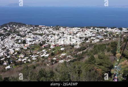 Anacapri - Panorama dalla Seggiovia di Monte Solaro Stockfoto