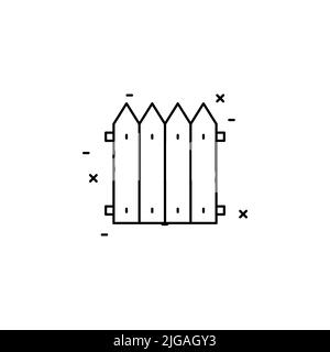 Fencing-Symbol. Einfache dünne Linie, Umriss der Landwirtschaft Symbole für UI und UX, Website oder mobile Anwendung auf weißem Hintergrund Stock Vektor