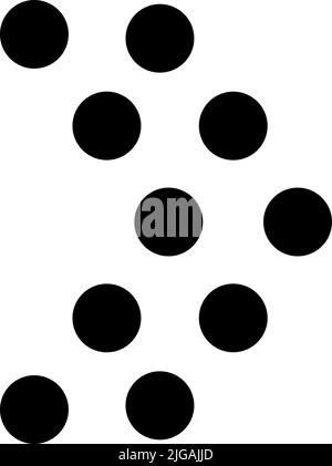 Pfeil nach rechts mit Punkten. Symbol. Einfache Glyphe, flacher Vektor von Pfeilsymbolen für UI und UX, Website oder mobile Anwendung auf weißem Hintergrund Stock Vektor