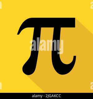 Pi mathematisches Symbol, Geometrie Formel Symbol, Bildung Vektor Illustration, 3,14 Taste . Stock Vektor