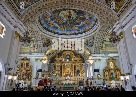 Tagbilaran, Philippinen - 2022. Juni: Blick auf die Kathedrale von Tagbilaran am 26. Juni 2022 in Tagbilaran, Bohol, Philippinen. Stockfoto