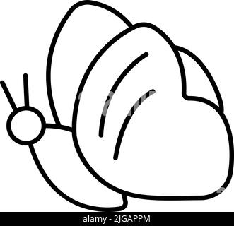 Schmetterling-Symbol. Einfache dünne Linie, Umrissvektor der Biologie Symbole für UI und UX, Website oder mobile Anwendung auf weißem Hintergrund Stock Vektor