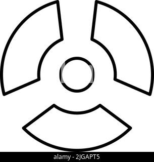 Symbol für Kernenergie. Einfache dünne Linie, Umrissvektor der Biologie Symbole für UI und UX, Website oder mobile Anwendung auf weißem Hintergrund Stock Vektor