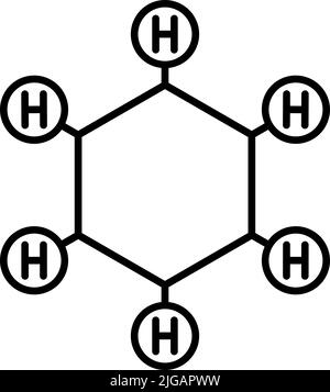 Symbol für Moleküle. Einfache dünne Linie, Umrissvektor der Biologie Symbole für UI und UX, Website oder mobile Anwendung auf weißem Hintergrund Stock Vektor