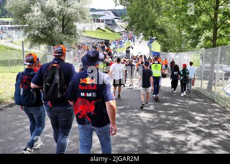 Spielberg, Österreich. 9.. Juli 2022. Atmosphäre im Kreislauf – Lüfter. Großer Preis von Österreich, Samstag, 9.. Juli 2022. Spielberg, Österreich. Quelle: James Moy/Alamy Live News Stockfoto