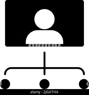 Business, Hierarchiesymbol. Einfache Glyphe Vektor der Business-Set für UI und UX, Website oder mobile Anwendung auf weißem Hintergrund auf weißem Hintergrund Stock Vektor