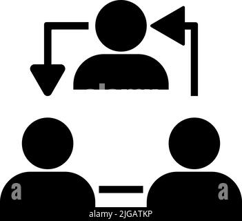 Ablauf, Hierarchiesymbol. Einfache Glyphe Vektor der Business-Set für UI und UX, Website oder mobile Anwendung auf weißem Hintergrund auf weißem Hintergrund Stock Vektor