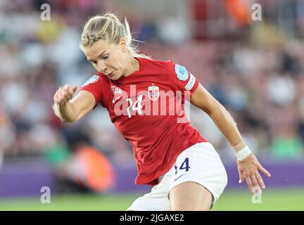 SOUTHAMPTON ENGLAND - JULI 07 : Ada Hegerberg aus Norwegen beim Finale der Europameisterschaft der Frauen 2022 der Gruppe A zwischen Norwegen und No Stockfoto