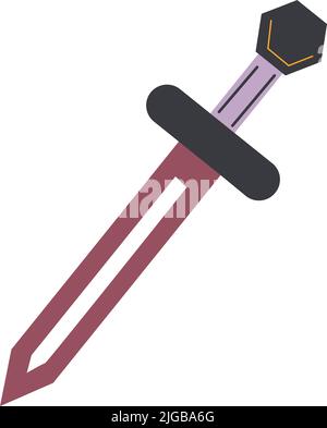 Altes Schwert oder Ritter oder Krieger, Waffe für den Krieg Stock Vektor