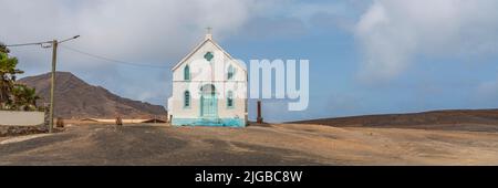 Kirche der alten Frau der Barmherzigkeit auf der Insel Sal, Pedra de Lume, Kap Verde, Panorama Stockfoto