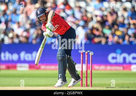 Jos Buttler aus England trifft eine Single in, am 7/9/2022. (Foto von Craig Thomas/News Images/Sipa USA) Quelle: SIPA USA/Alamy Live News Stockfoto