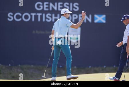 Cameron Tringale am 2. während des dritten Tages der Genesis Scottish Open im Renaissance Club, North Berwick. Bilddatum: Samstag, 9. Juli 2022. Stockfoto