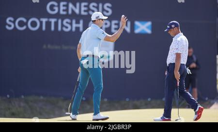 Cameron Tringale am 2. während des dritten Tages der Genesis Scottish Open im Renaissance Club, North Berwick. Bilddatum: Samstag, 9. Juli 2022. Stockfoto