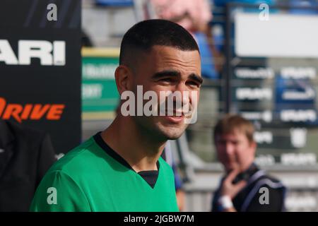 Sankt Petersburg, Russland. 08.. Juli 2022. Schiedsrichter Jan Bobrovsky beim Wettspiel der Legenden zwischen Zenit Sankt Petersburg und Spartak Moskau im Petrovsky Stadium. Endergebnis: Zenit 2:0 Spartak. Kredit: SOPA Images Limited/Alamy Live Nachrichten Stockfoto