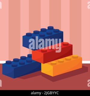 Hintergrund Würfel Spielzeug Vektor Illustration Stock Vektor