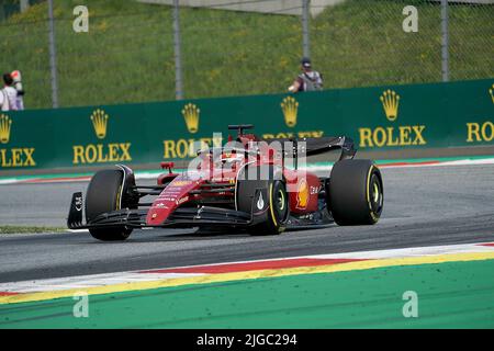 9.. Juli 2022, Red Bull Ring, Spielberg, Formel 1 BWT Grand Prix von Österreich 2022, im Bild Charles Leclerc (MCO), Scuderia Ferrari Stockfoto