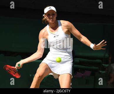 London, Gbr. 09.. Juli 2022. London Wimbledon Championships Day 09/07/2022 Elena Rybakina (KAZ) gewinnt das Finale der Damen im Einzel Credit: Roger Parker/Alamy Live News Stockfoto