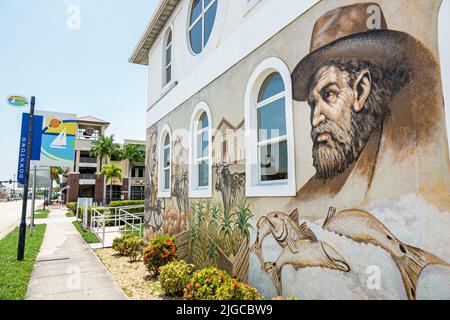 Punta Gorda Florida, US Highway 41 Tamiami Trail Wandgemälde Kunst Stockfoto