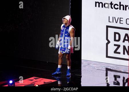 LONDON, GROSSBRITANNIEN. 09. Juli 2022. Fabio Wardley gegen Kingsley Ibeh - Schwergewicht-Wettbewerb während der Kampfkarte von Chisora gegen Fulev in der O2 Arena am Samstag, 09. Juli 2022 in LONDON, GROSSBRITANNIEN. Kredit: Taka G Wu/Alamy Live Nachrichten Stockfoto