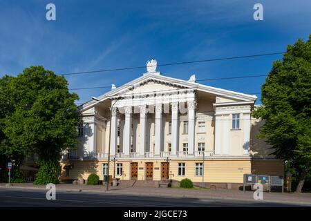 Tallinn, Estland. Juli 2022. Blick auf das Gebäude des Russischen Kulturzentrums im Stadtzentrum Stockfoto