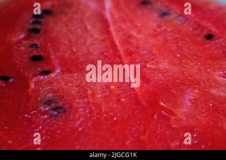 Wassermelone Nahaufnahme von innen Stockfoto