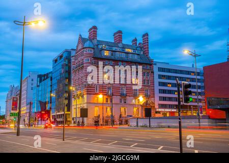 Das Albion House wurde 1898 in der James Street 30 in Liverpool, Merseyside, Großbritannien, erbaut. Liverpool Maritime Mercantile City ist ein UNESCO-Weltkulturerbe. Stockfoto