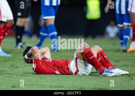 Braganca Paulista, Brasilien. 09.. Juli 2022. SP - Braganca Paulista - 07/09/2022 - BRASILIANISCHER A 2022, BRAGANTINO X AVAI - Arthur Bragantino-Spieler bedauert bei einem Spiel gegen avai im Nabi Abi Chedid-Stadion für die brasilianische Meisterschaft A 2022 den Verlust. Foto: Diogo Reis/AGIF/Sipa USA Quelle: SIPA USA/Alamy Live News Stockfoto