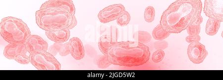Monkeypox-Virus, Illustration Stockfoto