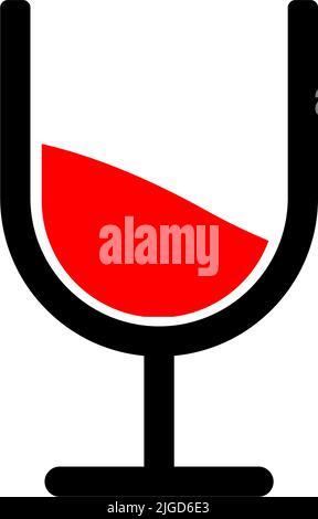 Wein und Podcast mic Icon Logo Vektor Konzept flach abstraktes Design Stock Vektor