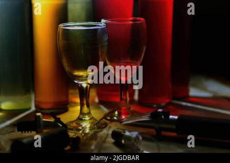 Wein, Getränk und Phantasie Stockfoto