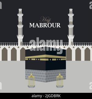 Poster mit Schriftzug „hjj mabrour“ Stock Vektor