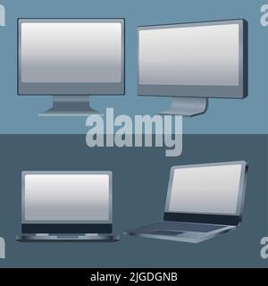 Modell für Desktops und Laptops Stock Vektor