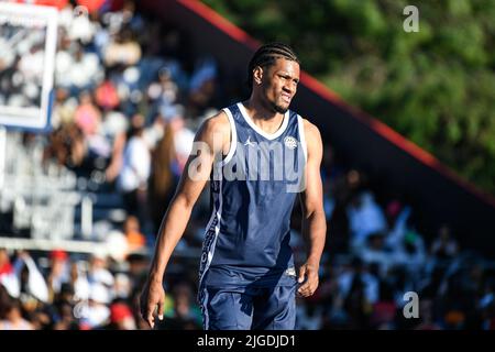 Axel Toupane von Le Cartel während des Quai 54 Basketballturniers (der Streetball-Weltmeisterschaft) in Paris, Frankreich am 9. Juli 2022. Foto von Victor Joly/ABACAPRESS.COM Stockfoto