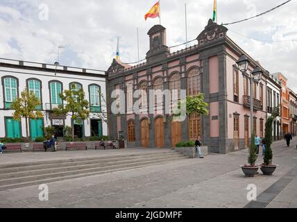 Placa de la Constitucion in der Altstadt von Arucas, Kanarischen Inseln, Spanien, Europa Stockfoto