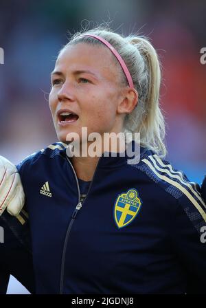 Sheffield, Großbritannien. 9.. Juli 2022. Während des Spiels der UEFA Women's European Championship 2022 in Bramall Lane, Sheffield. Bildnachweis sollte lauten: Simon Bellis/Sportimage Kredit: Sportimage/Alamy Live News Stockfoto