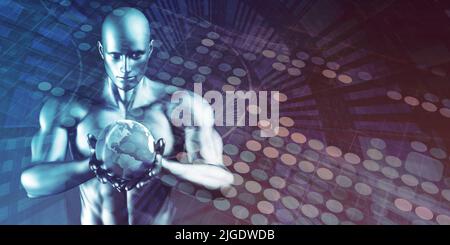 Datenschutz und einem Sicherheits-Center-Netzwerk Stockfoto