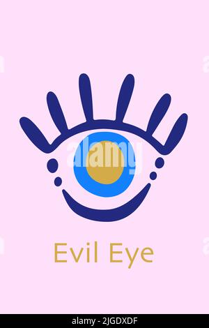 Böse Augen ethnischen Wand Kunst Vorlage Stock Vektor